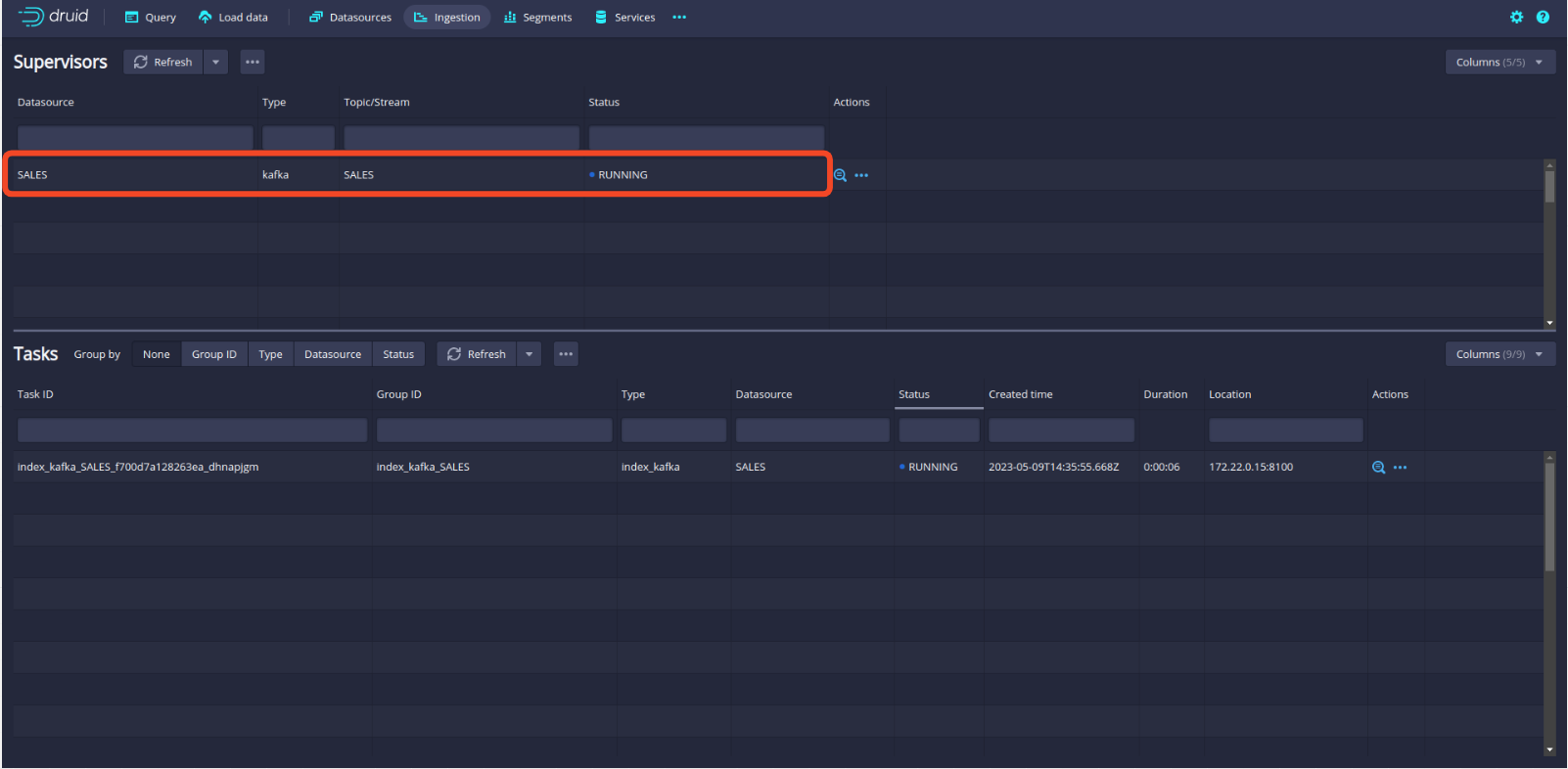 Building a Druid streaming spec