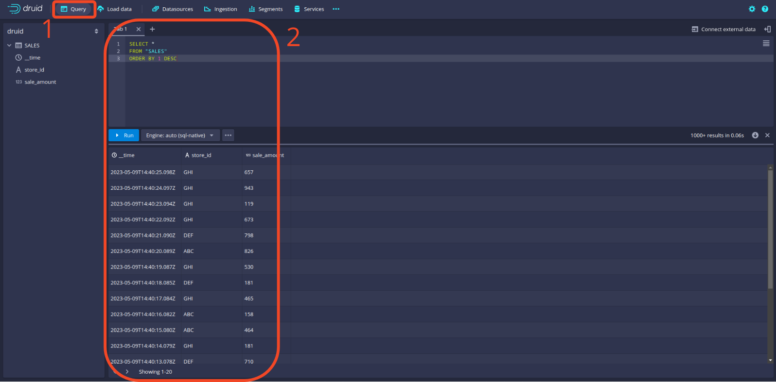 Building a Druid streaming spec