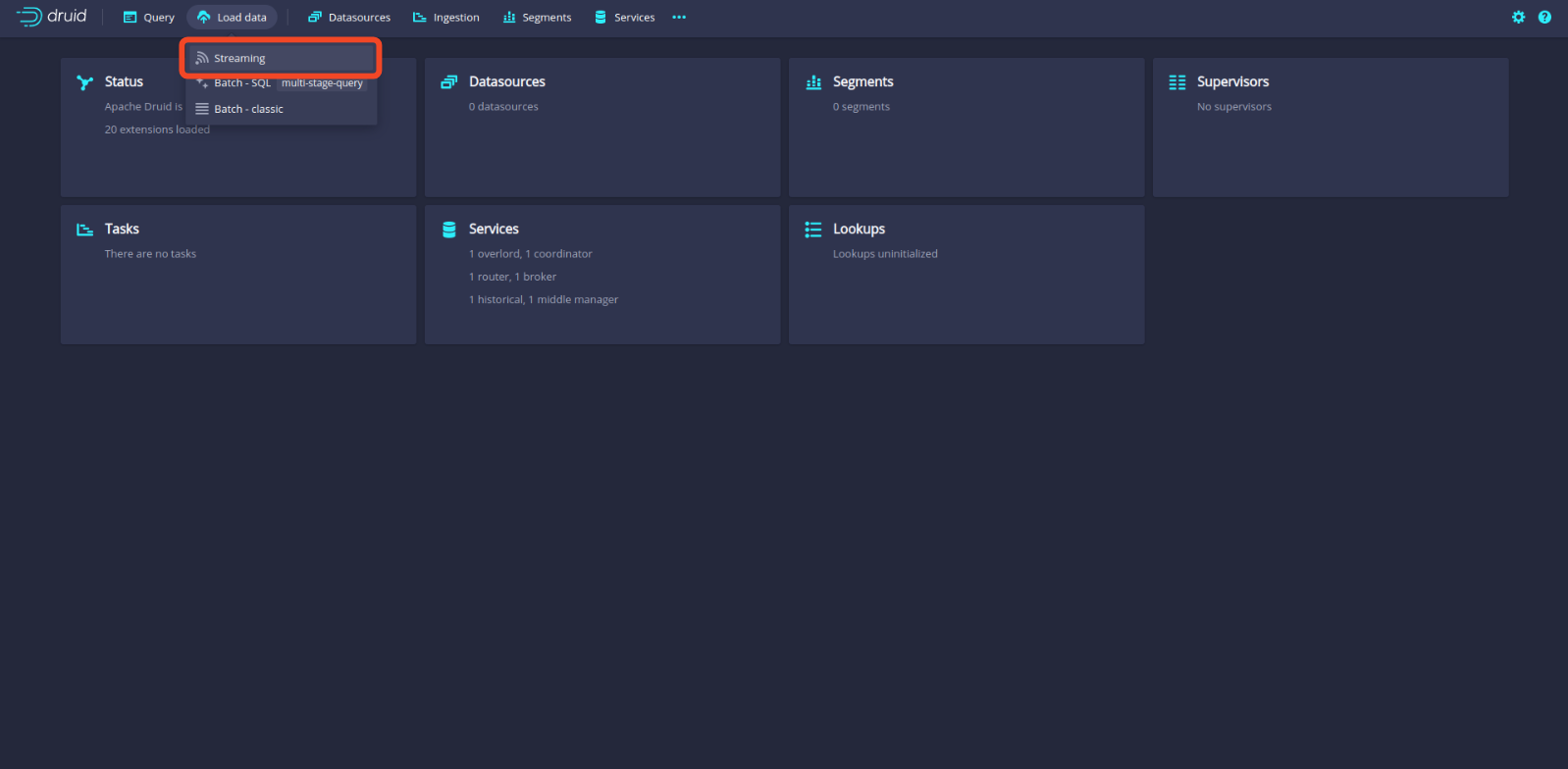 Building a Druid streaming spec